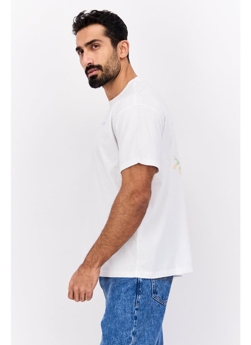 Wrangler - Men Round Neck Short Sleeves Plain T-Shirt, White - Image 1