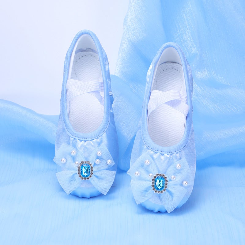 Dancing Shoes Women''s Soft-soled Children''s Classical Chinese Performance Ballet Dancing Shoes for Girls Claw 8027 - Image 1