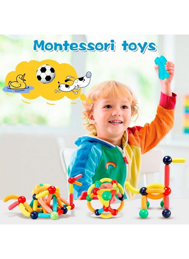 بلس بوينت مجموعة مكعبات بناء PLUSPOINT Stick Blocks بأشكال مختلفة، مجموعة تعليمية هندسية ثلاثية الأبعاد، مجموعة توصيل إبداعية متشابكة، لعبة STEM رائعة للأولاد والبنات (64 قطعة) - Image 4