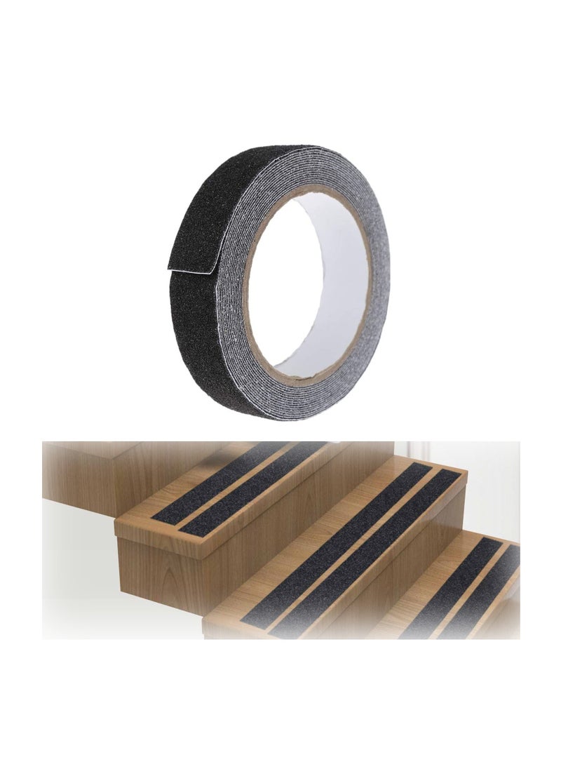 High Grip Anti-Slip Tape for Stairs, Waterproof Safety Tape for Indoor/Outdoor Use, 1 Roll (2.5CM x 5M) - Ideal Traction Solution - Image 1