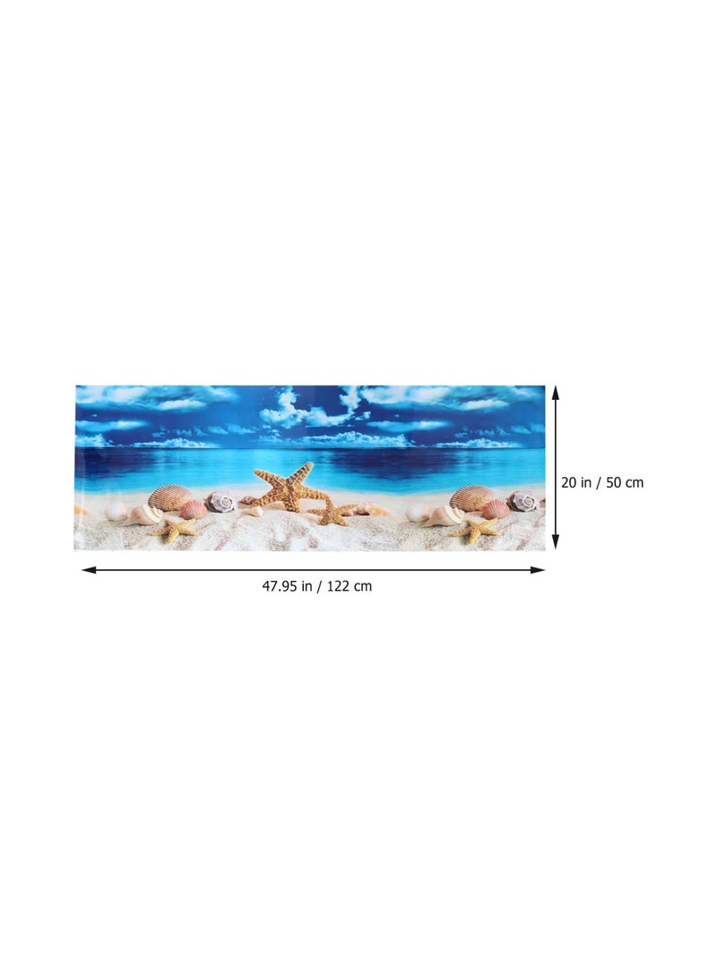 GGOOT Aquarium Background Decorative Sticker, 3d Effect Adhesive Poster Underwater World Fish Tank Background Mural for Wall, Door, Mirror (Colorful) - Image 2