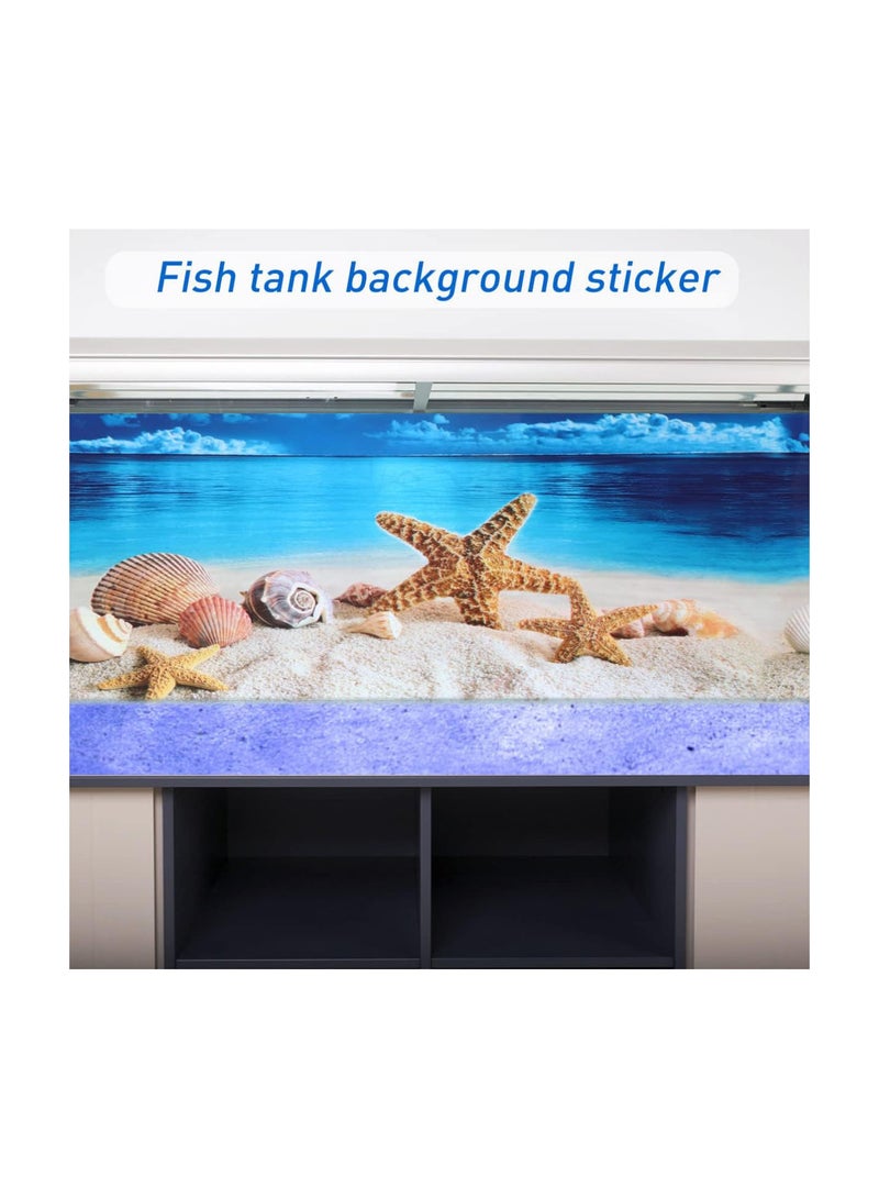 GGOOT Aquarium Background Decorative Sticker, 3d Effect Adhesive Poster Underwater World Fish Tank Background Mural for Wall, Door, Mirror (Colorful) - Image 5