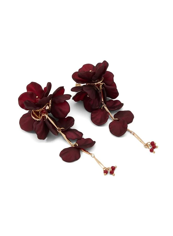 Chicfloral Ladies Red Earrings