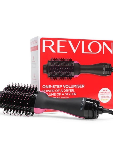 REVLON 2-in-1 Pro Collection Salon One Step Hair Dryer and Volumiser, Black, 1 Count (Pack of 1)