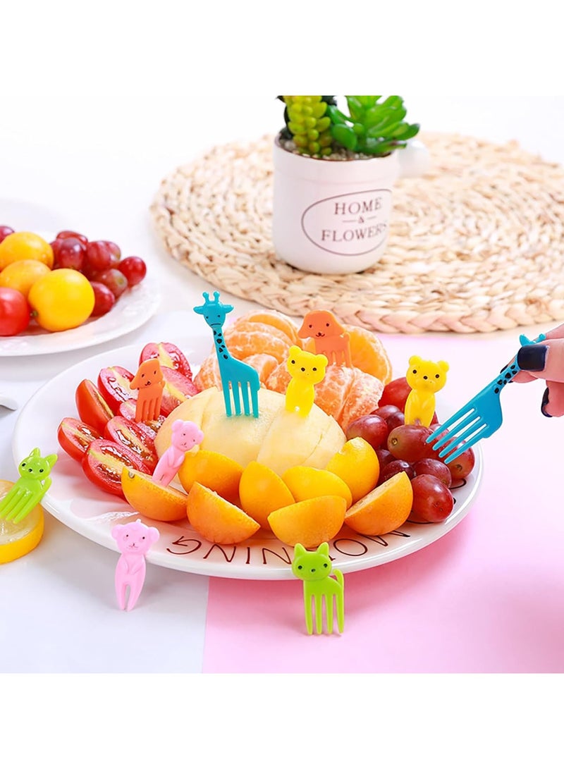 Generic Kids Animal Cartoon Food Picks Forks – 20 Pcs Colorful Mini Forks for Fruits, Snacks, and Lunch Box – Safe, Reusable, and Lightweight - Image 2
