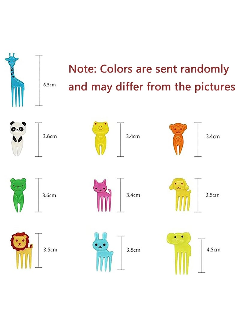 Generic Kids Animal Cartoon Food Picks Forks – 20 Pcs Colorful Mini Forks for Fruits, Snacks, and Lunch Box – Safe, Reusable, and Lightweight - Image 3