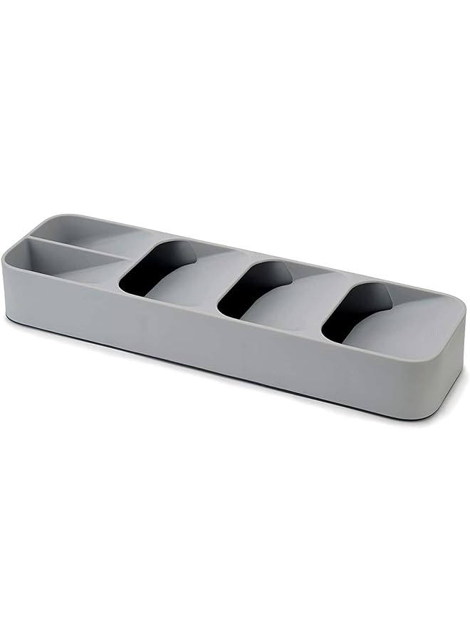 إي سي في في صينية تنظيم درج المطبخ من Drawerstore لحامل أدوات المائدة وأدوات المائدة الفضية وصينية أدوات المائدة باللون الرمادي - Image 1