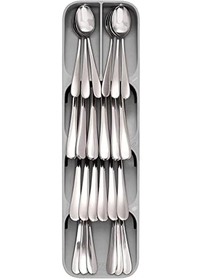 إي سي في في صينية تنظيم درج المطبخ من Drawerstore لحامل أدوات المائدة وأدوات المائدة الفضية وصينية أدوات المائدة باللون الرمادي - Image 2