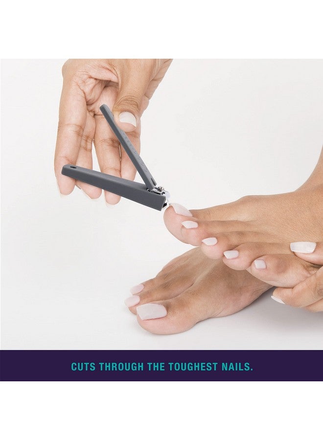 Trim Simply Foot Toenail Clippers Quality Steel Blades Enlarged Opening Nail Clippers For Thick Nails With Catcher Base Easy To Use Foot Care Tool Ideal For Men And Women Gray - Image 5