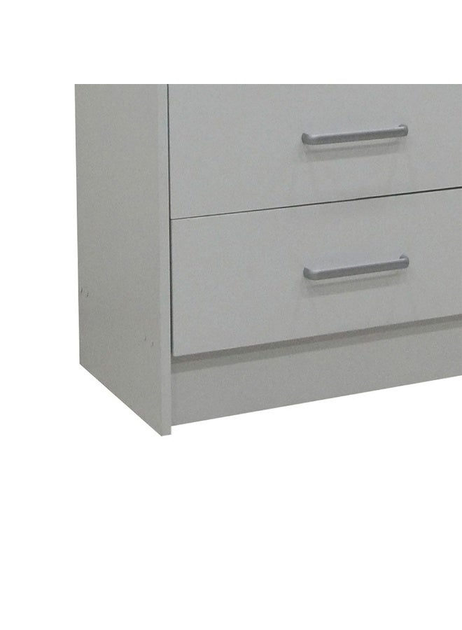 DANUBE HOME Supreme 6 Drawers Master Dresser With Mirror Dressers Organizer For Bed Room Living Room Closet Hallway Nursery -White - Image 4