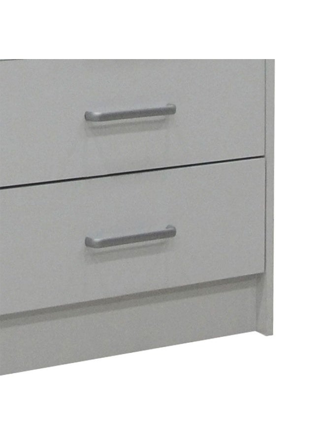 DANUBE HOME Supreme 6 Drawers Master Dresser With Mirror Dressers Organizer For Bed Room Living Room Closet Hallway Nursery -White - Image 5