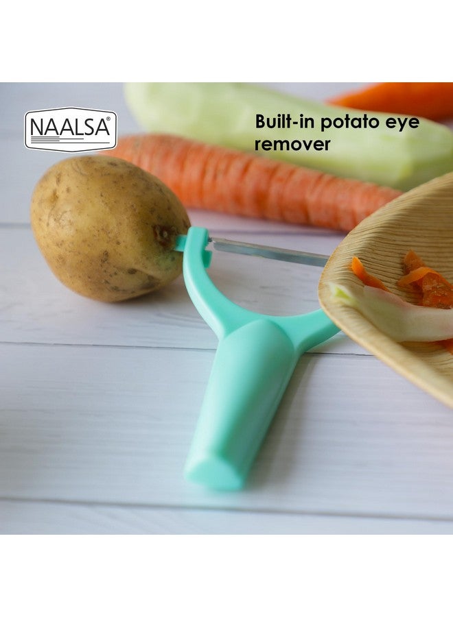 NAALSA GLOBUS Fruit Peeler for Kitchen Stainless Steel Vegetable Potato Peeler Multipurpose Peeler 420J2 Grade (Globus 1pc) - Image 5