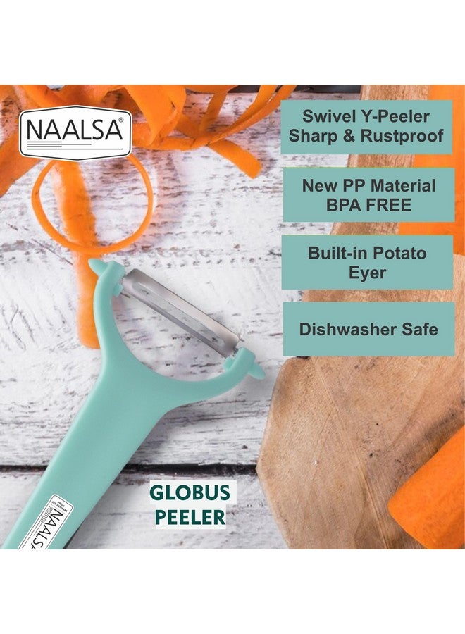 NAALSA GLOBUS Fruit Peeler for Kitchen Stainless Steel Vegetable Potato Peeler Multipurpose Peeler 420J2 Grade (Globus 1pc) - Image 3