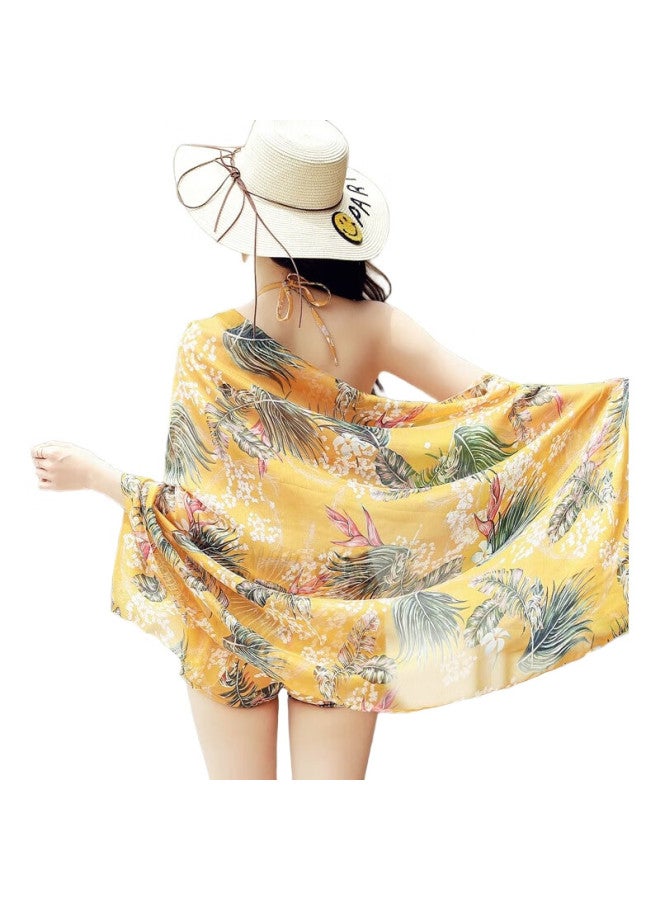 DK Women'S Swimsuit Bikini Three-Piece Set, Push-Up For Large And Small Chest, Conservative, Tummy Control, Slimming Swimwear, Yellow, L - Image 2