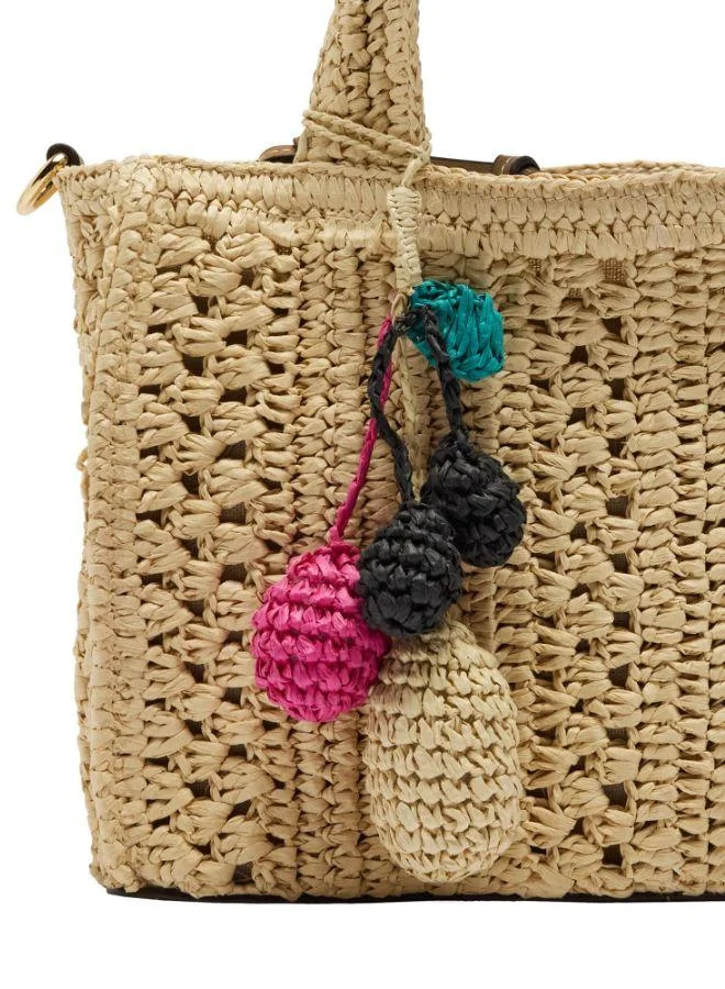 PARFOIS Straw-Effect Tote Bag With Crossbody Strap