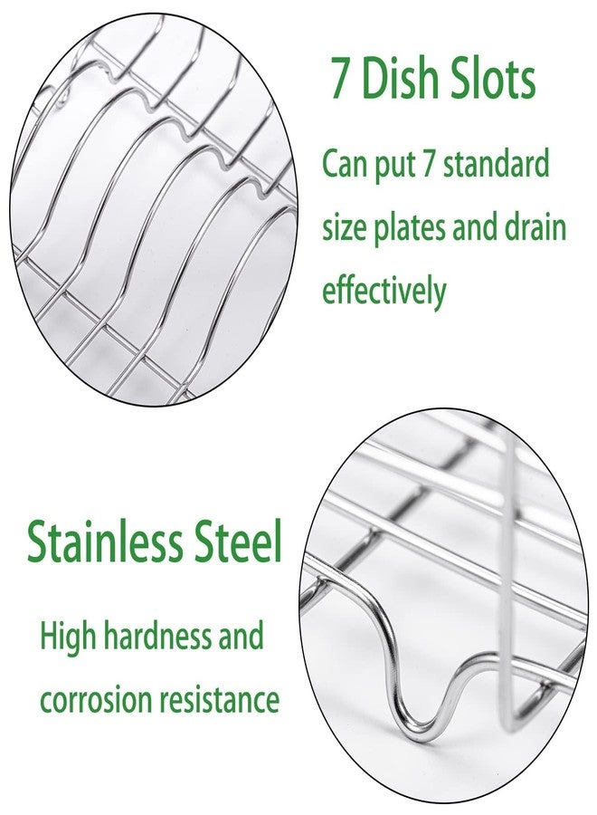 SHREESAMP Stainless Steel Over Sink Dish Drying Rack Rust Proof Multipurpose Kitchen Shelf Drainer Basket for Plates Bowls Cutlery Vegetables Utensils Space Saving Bartan Stand Organizer - Image 3