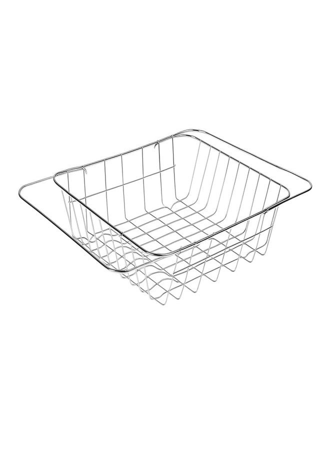 SHREESAMP Stainless Steel Over Sink Dish Drying Rack Rust Proof Multipurpose Kitchen Shelf Drainer Basket for Plates Bowls Cutlery Vegetables Utensils Space Saving Bartan Stand Organizer - Image 1
