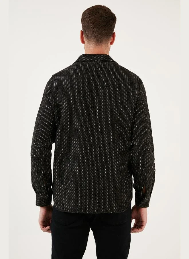 Buratti  Buratti Patterned Pocketed Regular Fit Long Sleeve Winter Shirt for Men SHIRT CF24W127187 for Men | Best Price UAE