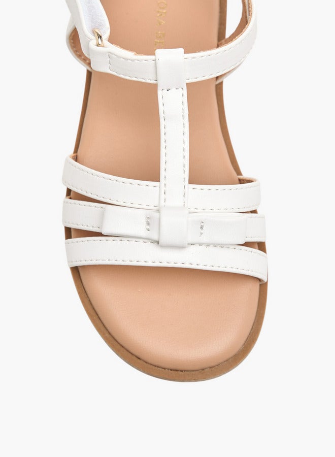 Flora Bella By Shoexpress Bow Accent Sandals with Hook and Loop Closure  - Image 3