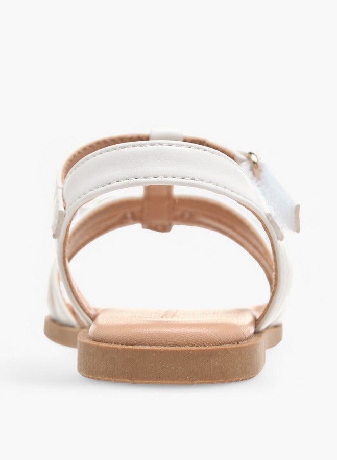 Flora Bella By Shoexpress Bow Accent Sandals with Hook and Loop Closure  - Image 4