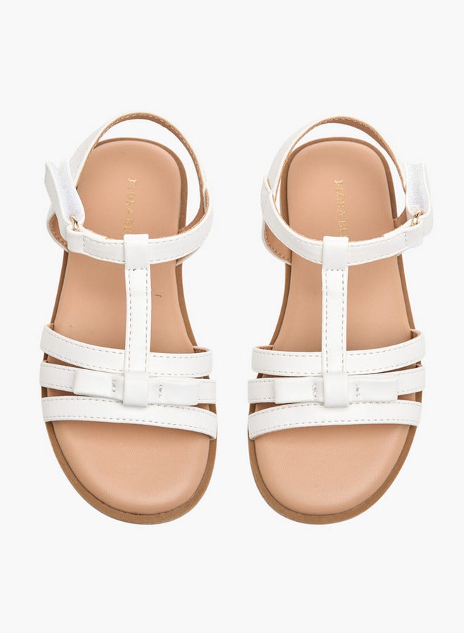 Flora Bella By Shoexpress Bow Accent Sandals with Hook and Loop Closure  - Image 1