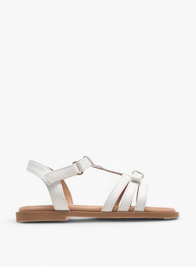 Flora Bella By Shoexpress Bow Accent Sandals with Hook and Loop Closure  - Image 2