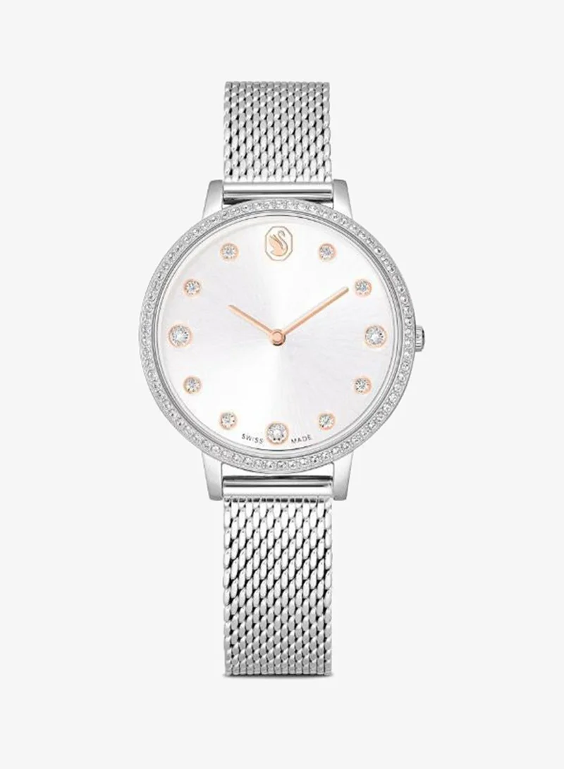 Swarovski Clarica Stainless Steel White Dial Analog Watch