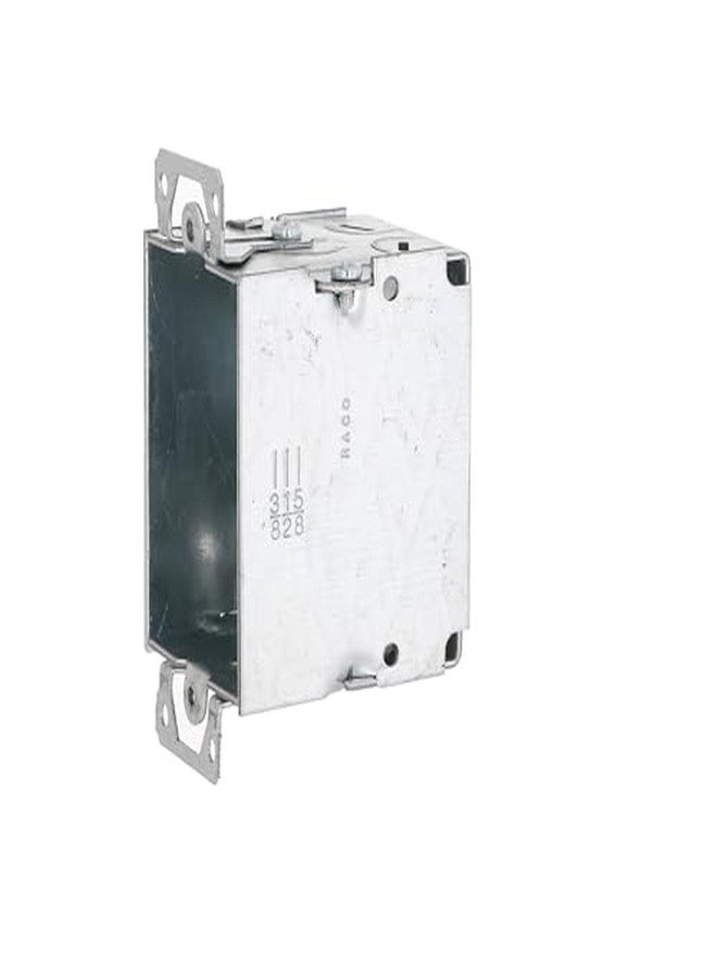 RACO Hubbell-Raco 518 2-1/2-inch Deep, Gangable MC/BX Cable Clamps, with Plaster Ears, 3-Inch by 2-Inch Switch Box, Silver - Image 3