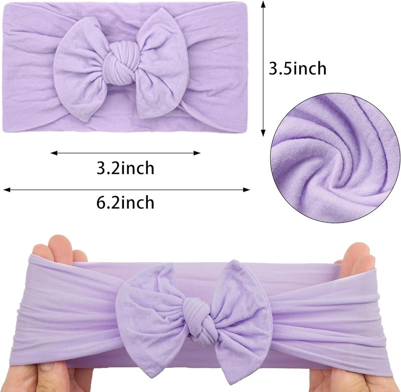 JOYOYO 3-Pack Soft Wide Turban Baby Headbands - Image 2