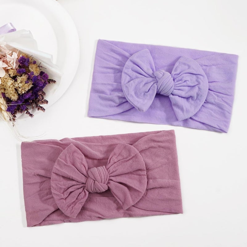 JOYOYO 3-Pack Soft Wide Turban Baby Headbands - Image 4