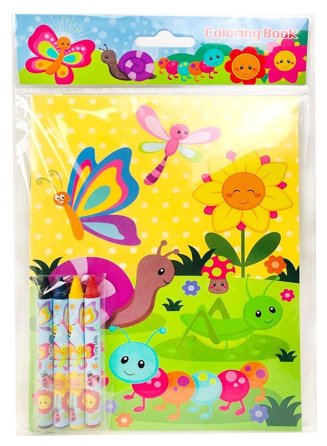 TINYMILLS Tiny Mills Butterfly Spring Insect Coloring Books with Crayons Party Favors with 12 Coloring Books and 48 Crayons, Butterfly Party Favors, Butterfly Prizes, Favor Bag Filler - Image 5