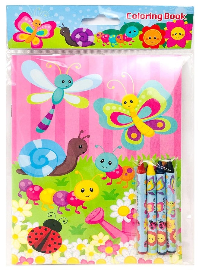 TINYMILLS Tiny Mills Butterfly Spring Insect Coloring Books with Crayons Party Favors with 12 Coloring Books and 48 Crayons, Butterfly Party Favors, Butterfly Prizes, Favor Bag Filler - Image 4