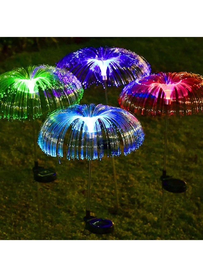 BLOOMING TIME Solar Jellyfish Lights LED Fiber Outdoor Pathway Lights Waterproof MultiColor LED Solar String Lights for Yard Patio Garden Gazebo Party Wedding Birthday Jelly Fish - Image 3