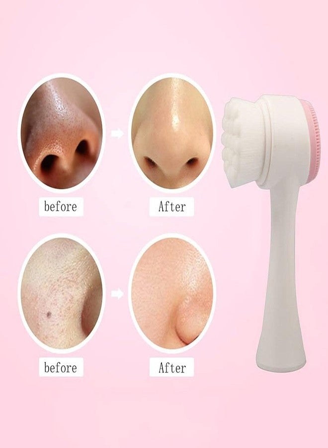 BANIRA 3Pcs Soft Exfoliates 2 in 1 Face Brush Scrubbers & Nose Scrub Cleansing Tool Deep Massage Cleansing Pads Gentle for Glowing Skin Tan & Blackheads Removal All Skin Types for Men & Women Girls - Image 4
