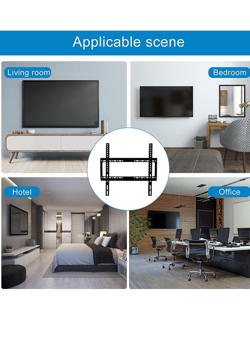 TV Wall Mount 26-63 Inches Ultra Strong Slim Fixed TV Bracket Heavy Duty Ultra Super Strong 50KG TV Wall Mount with Wall Fixing Kit for Flat Curved Screen TV LED, LCD OLED and Plasma 50Kg - Image 5