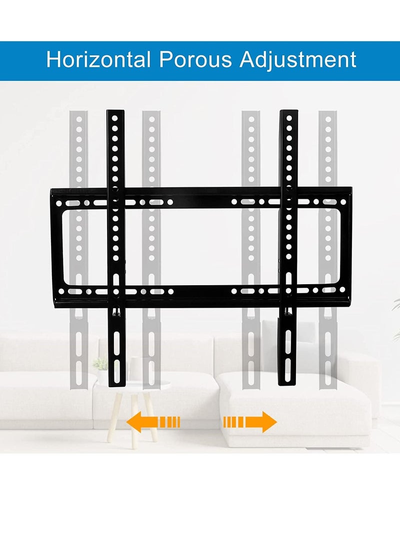 TV Wall Mount 26-63 Inches Ultra Strong Slim Fixed TV Bracket Heavy Duty Ultra Super Strong 50KG TV Wall Mount with Wall Fixing Kit for Flat Curved Screen TV LED, LCD OLED and Plasma 50Kg - Image 2
