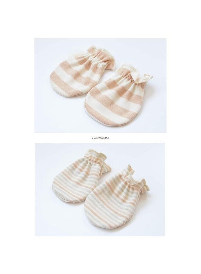 4pcs Newborn Mittens Girl Infant No Scratch Mittens Neutral?4Pairs Organic Cotton  - Image 5