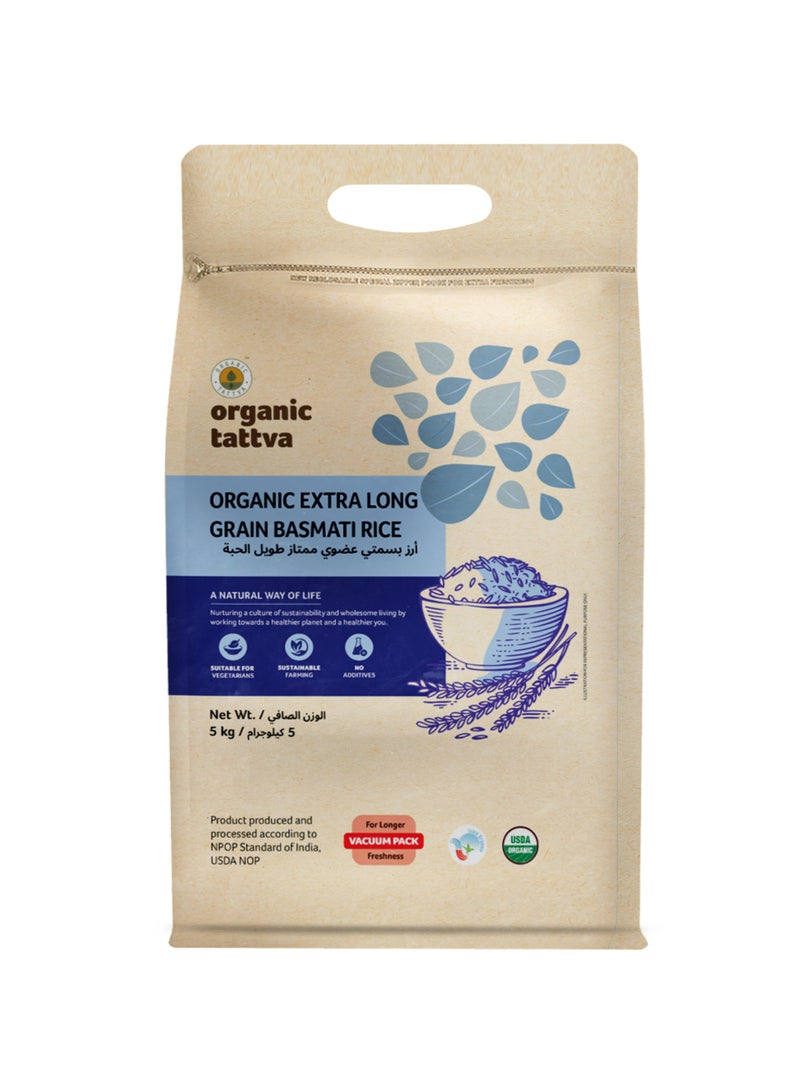 أورجانيك تاتفا أرز بسمتي عضوي طويل الحبة 5كجم - Image 1