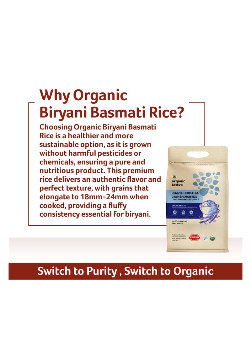 أورجانيك تاتفا أرز بسمتي عضوي طويل الحبة 5كجم - Image 3