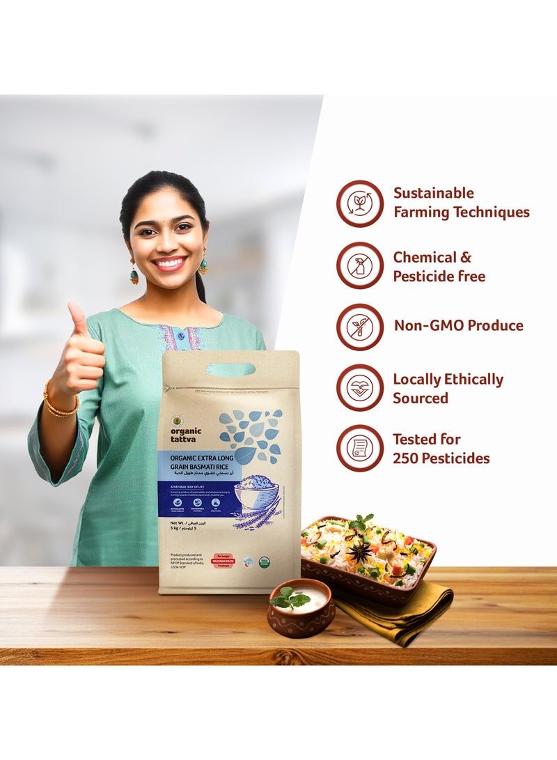 أورجانيك تاتفا أرز بسمتي عضوي طويل الحبة 5كجم - Image 4