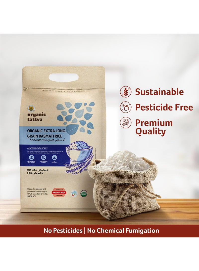 أورجانيك تاتفا أرز بسمتي عضوي طويل الحبة 5كجم - Image 5