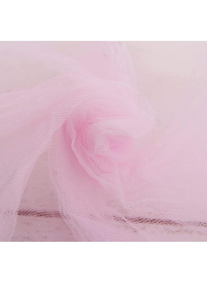 VRB Dec قماش شبكة متعدد الأغراض VRB DecTM 5 متر للتزيين، تعبئة المهر، تزيين قاعة الحفلات، باقة، تعبئة الهدايا، تزيين الحفلات، عناصر تزيين غرفة البوجا (5 متر، وردي فاتح) - Image 1