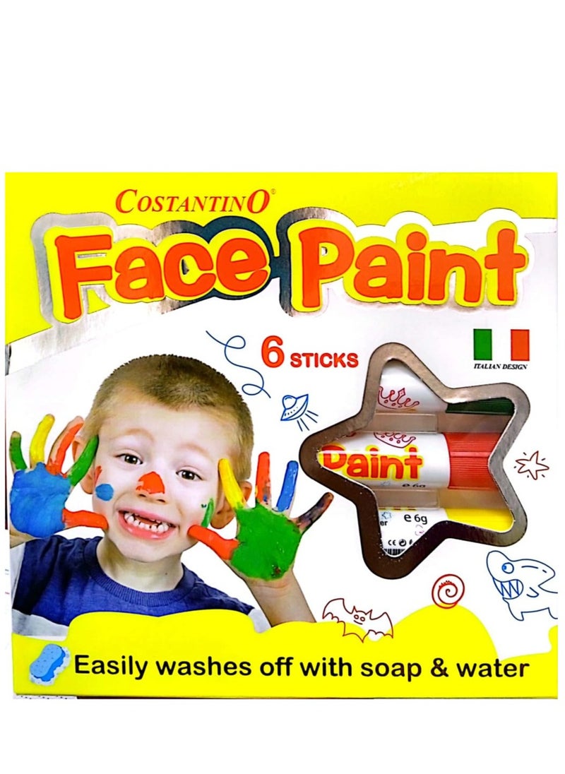 COSTANTINO - Face Paint Pack Of 6 Multicolor - Image 1