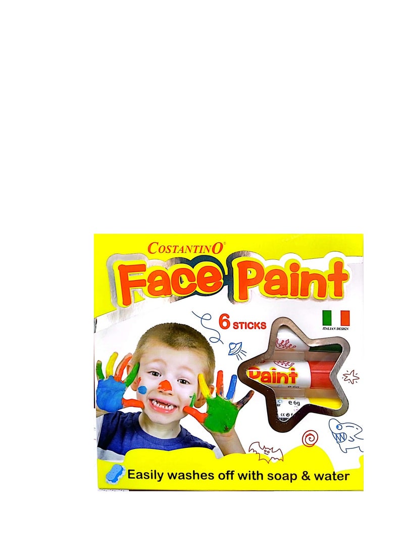 COSTANTINO - Face Paint Pack Of 6 Multicolor - Image 1