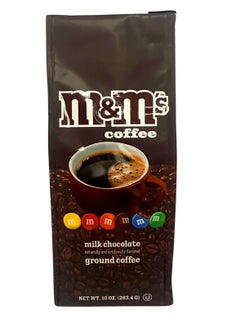 Milk Chocolate M&M Flavored Ground Coffee, Medium Roast 283.4g bag.