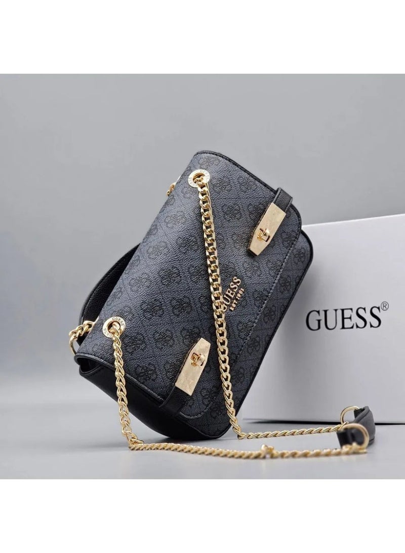 Guess Monogram Convertible Bag for Women - navy blue - Image 3