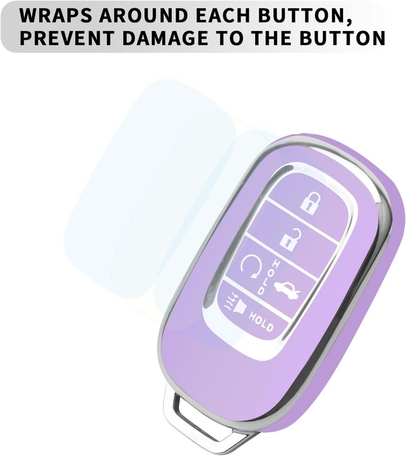 QBUC for Honda Key fob Cover with Keychain,Compatible with 2022 2023 2024 2025 Honda Accord Civic HRV CRV Pilot - Image 5