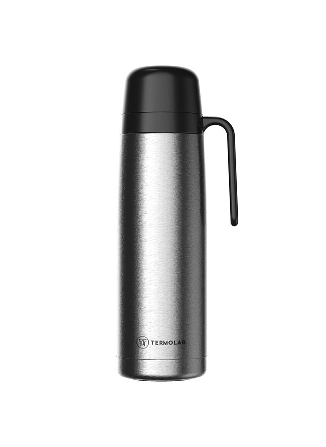 Termolar - Termolar Stainless Steel R-Eolution Silver Vacuum Insulated Bottle , Portable Bottle , Indoor And Outdoor Use , Easy To Clean 1 Ltr, Tr57824 - Image 1