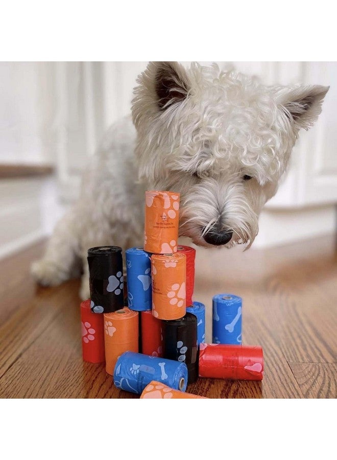 أكياس نفايات بلاستيكية مطبوعة على شكل مخلب، سميكة للغاية وقوية ومضادة للتسرب، قابلة للتحلل البيولوجي، عبوة من 5 لفات في عبوة واحدة - متعددة الألوان (حقيبة متوسطة، 75 كيسًا) - Image 5