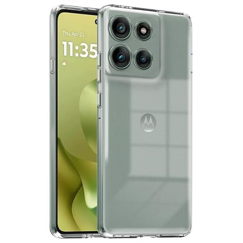 Casotec Crystal Clear Case for Motorola G86 5G / G86 Power 5G | Raised Bumps for Camera & Screen Protection | Clear Soft Silicone Back Cover for Motorola Moto G86 5G / G86 Power 5G (TPU | Transparent) - Image 1